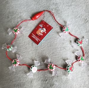 [NWT] Disney Parks Christmas Holiday Peppermint Glow Necklace